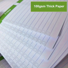 Tearable Spiral Notebook Planner for Work Schedule Record