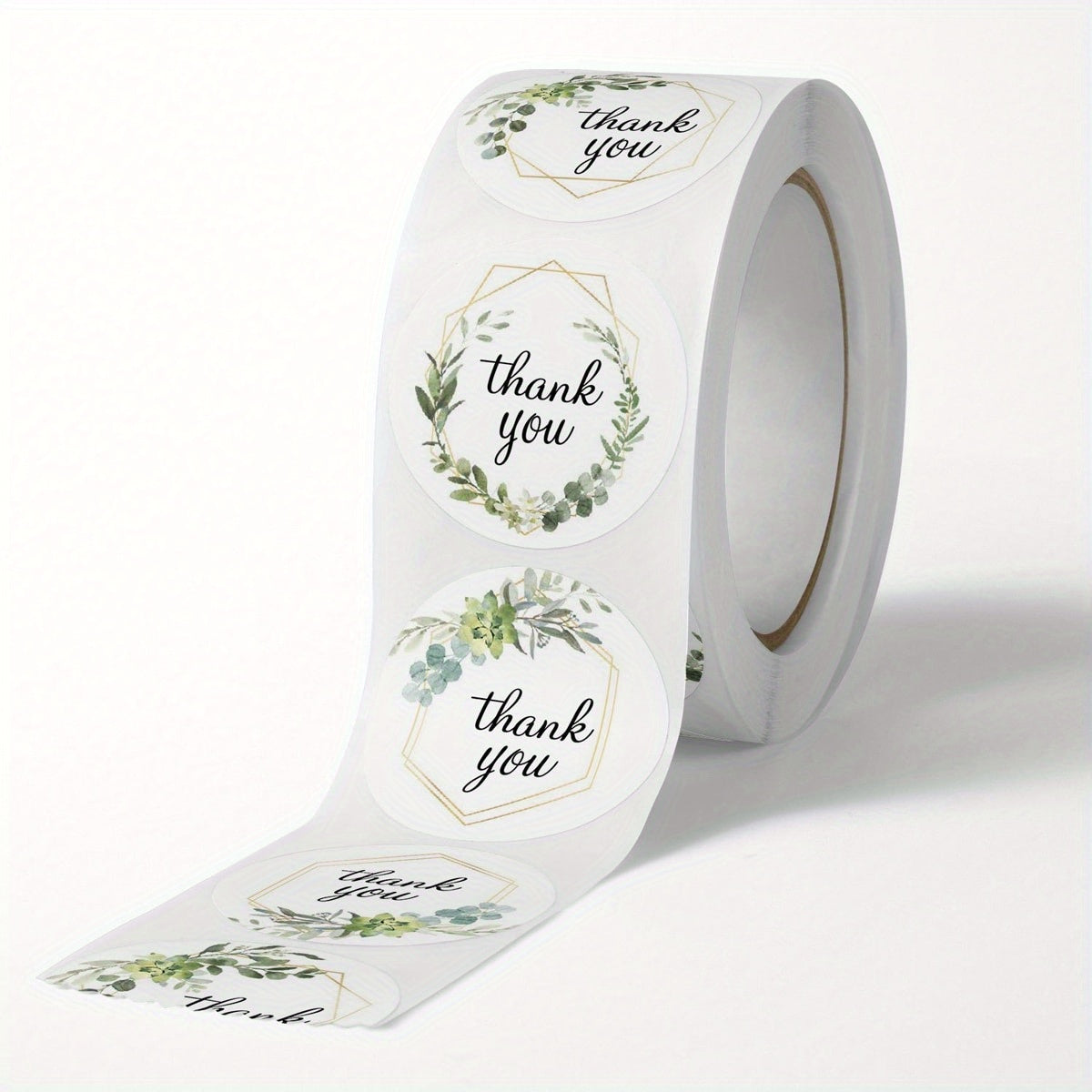 500pcs Round Flower Thank You Stickers for Party & Wedding Decor