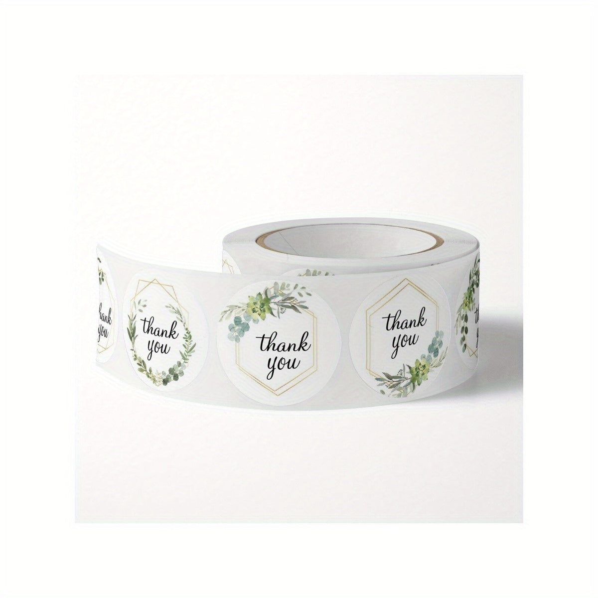 500pcs Round Flower Thank You Stickers for Party & Wedding Decor
