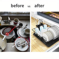 Kitchen Sink Countertop Drain Bowl Rack Dish Storage Rack