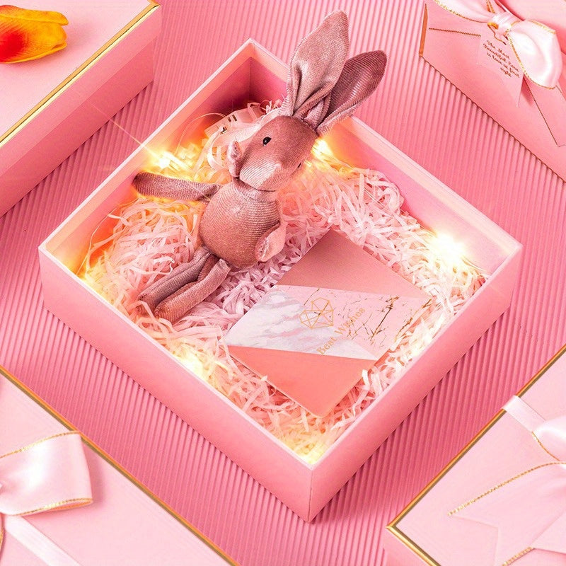 Pink With Bow Gift Packaging Box For Birthday Holiday Party