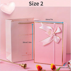 Pink With Bow Gift Packaging Box For Birthday Holiday Party