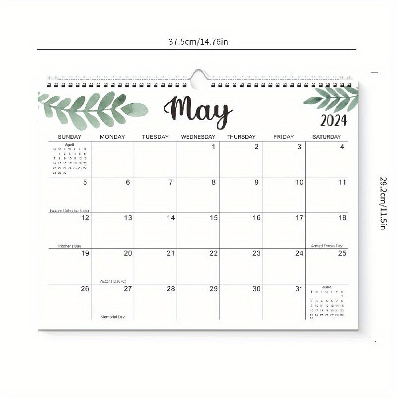 Modern YO Coil Wall Calendar Desk Schedule Notes