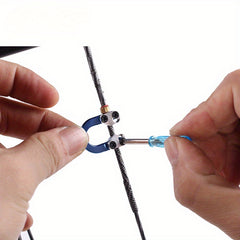 2pcs Metal D Ring Compound Bow Accessories With Screwdriver