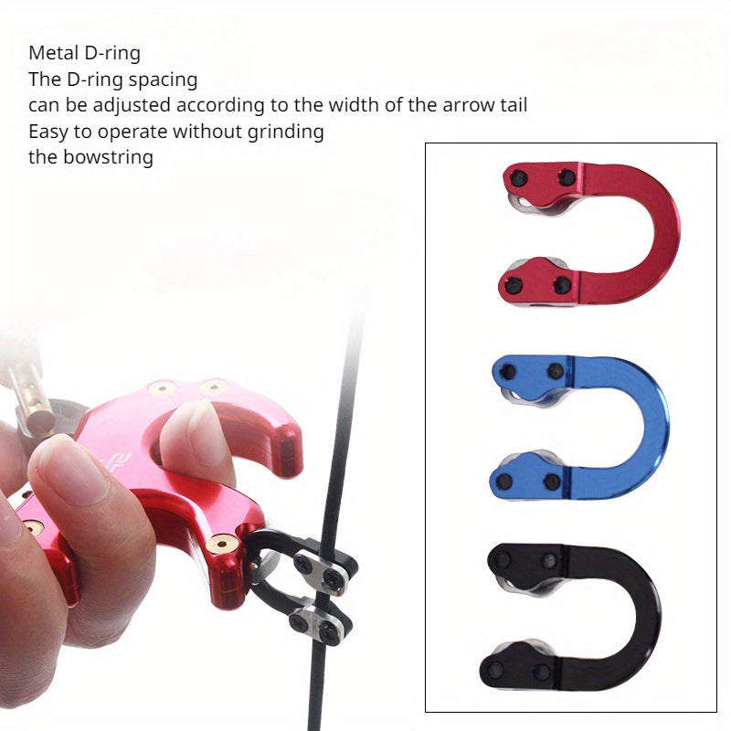 2pcs Metal D Ring Compound Bow Accessories With Screwdriver