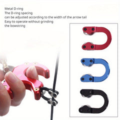 2pcs Metal D Ring Compound Bow Accessories With Screwdriver