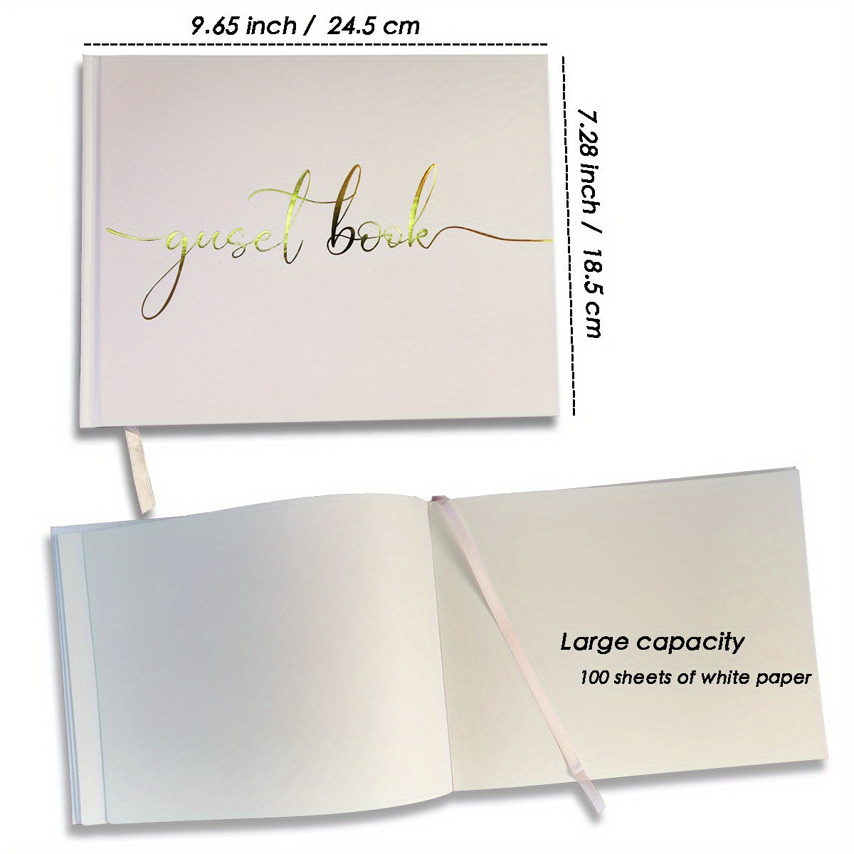 Guest Book 24 X 18 Hardcover Book Foil Stamping Letter