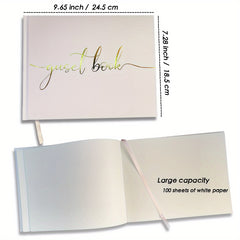 Guest Book 24 X 18 Hardcover Book Foil Stamping Letter