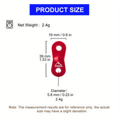 4pcs Camping Hiking Tent Wind Rope Buckles Aluminium Alloy Cord Buckles