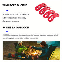 4pcs Camping Hiking Tent Wind Rope Buckles Aluminium Alloy Cord Buckles