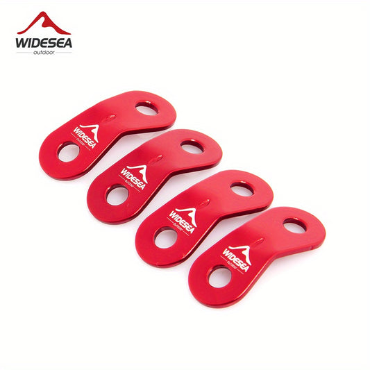 4pcs Camping Hiking Tent Wind Rope Buckles Aluminium Alloy Cord Buckles