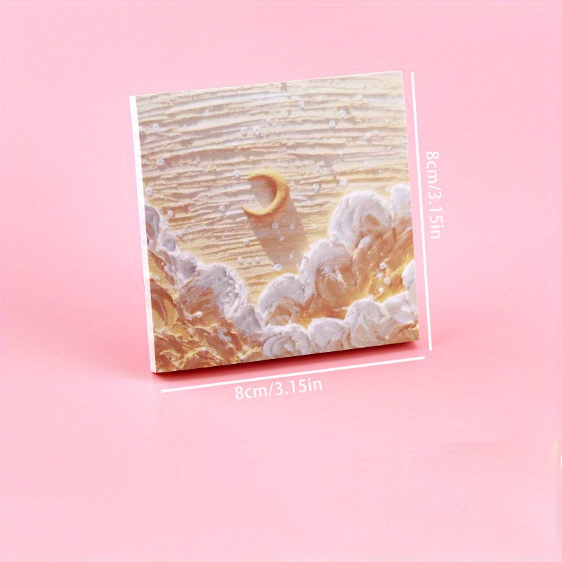 4pcs 200 Sheets Landscape Sticky Notes with Bottoming Material