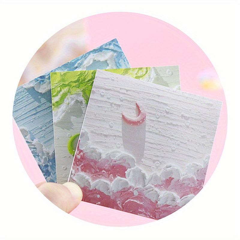 4pcs 200 Sheets Landscape Sticky Notes with Bottoming Material