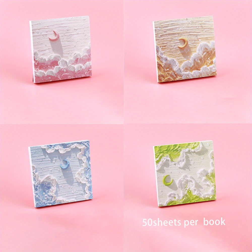 4pcs 200 Sheets Landscape Sticky Notes with Bottoming Material