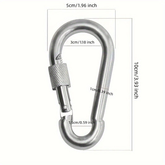 Safety Snap Buckle Spring Hook Key Chain Key Ring for Outdoor Camping Hiking