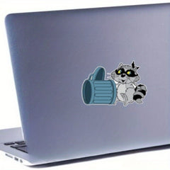 Funny Raccoon Trash Can Sticker Car Motorcycle Bumper Cartoon Self-adhesive