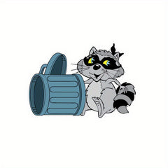 Funny Raccoon Trash Can Sticker Car Motorcycle Bumper Cartoon Self-adhesive