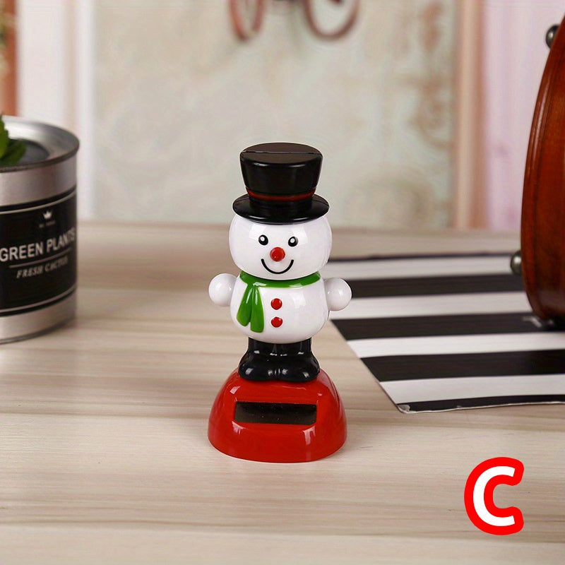 Christmas Car Ornament Solar Bobblehead Doll Gift Car Interior Supplies