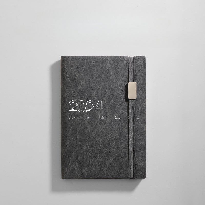 A5 PU 365 Days Schedule Book Notepad