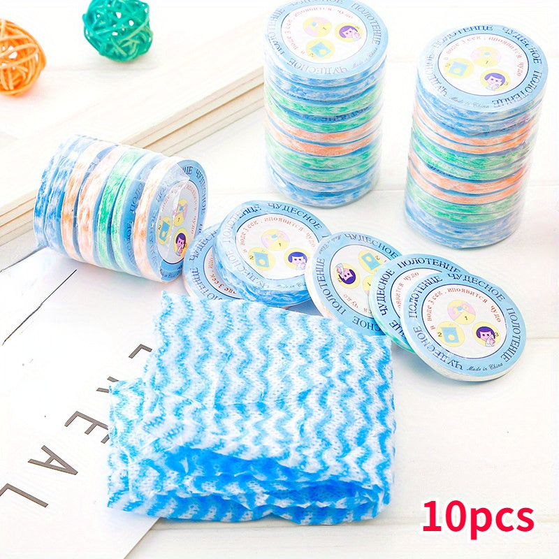10pcs Compressed Non-woven Towel Random Color