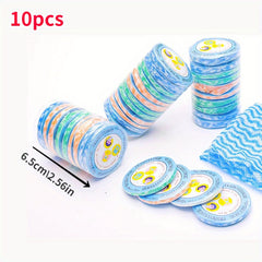 10pcs Compressed Non-woven Towel Random Color