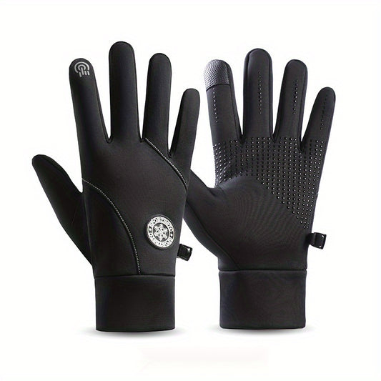 Winter Cycling Ski Gloves Fleece Lined Touch Screen Non Slip Waterproof Warm