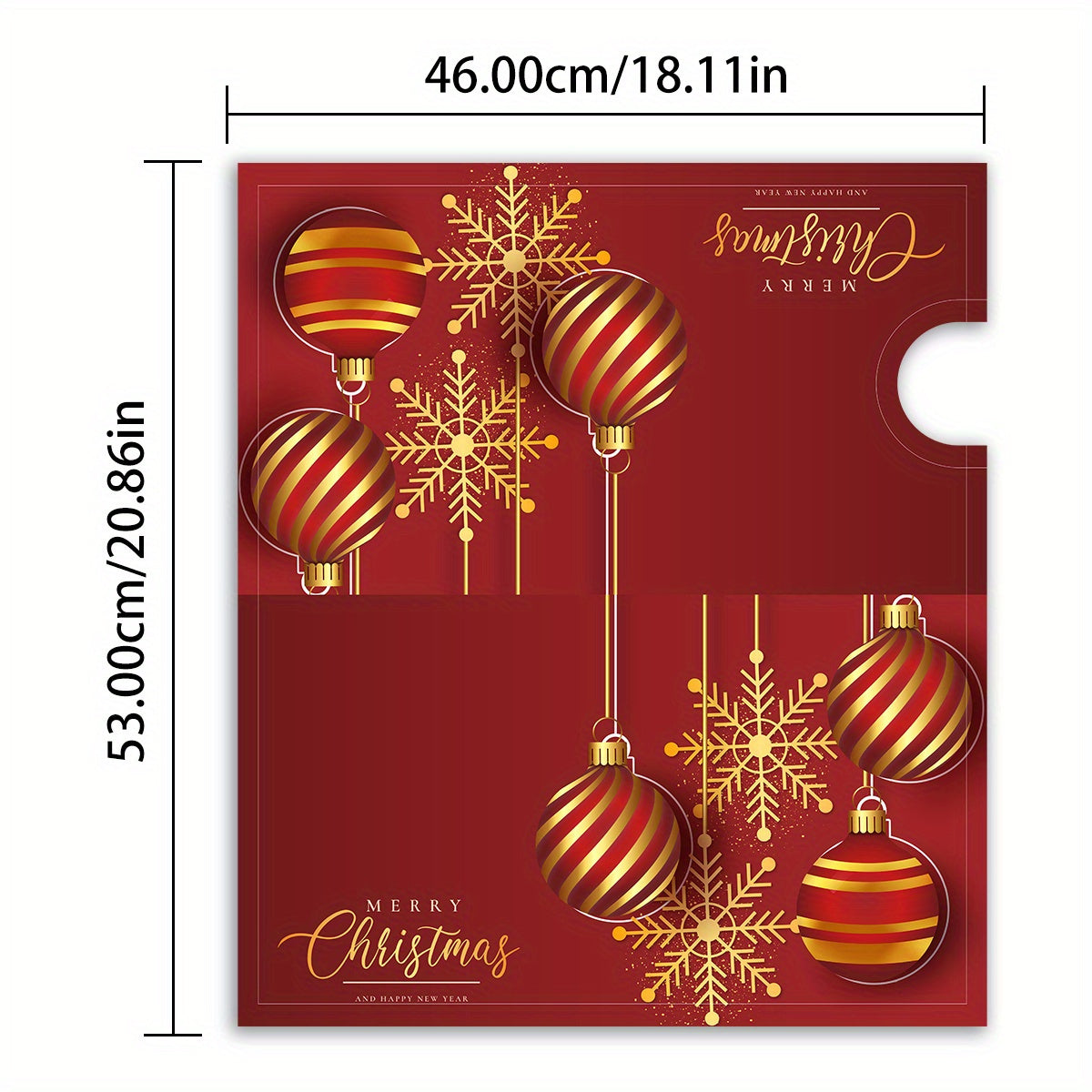 Merry Christmas Red Winter Happy Year Welcome Mailbox Cover Post Box Cover Wraps