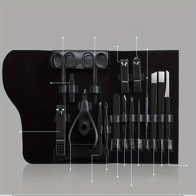 Stainless Steel Nail Clipper Set with Ear Cleaning Spoon