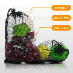 Nylon Mesh Drawstring Laundry Bag - Beach Camping Travel Storage