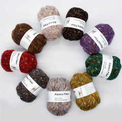 5pcs Alpaca Wool Yarn Hand Knitting DIY Colorful Wool Yarn