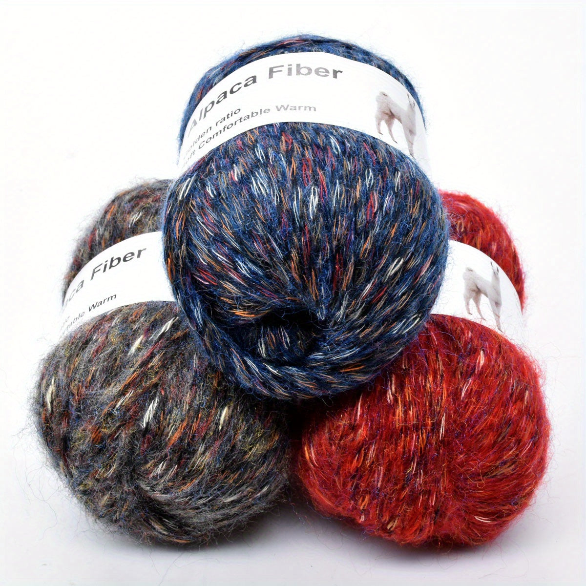 5pcs Alpaca Wool Yarn Hand Knitting DIY Colorful Wool Yarn
