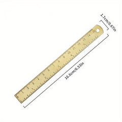 Vintage Brass Triangular Ruler Semicircle Protractor Plate Drawing