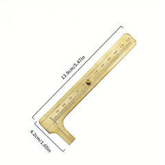 Vintage Brass Triangular Ruler Semicircle Protractor Plate Drawing