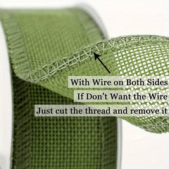 1pc Burlap Wired Ribbon Wire Ribbon Burlap Ribbon For Crafts Halloween Wreath