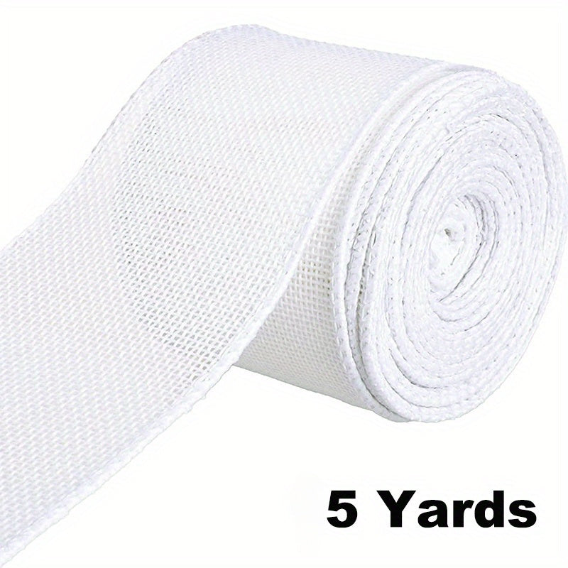 1pc Burlap Wired Ribbon Wire Ribbon Burlap Ribbon For Crafts Halloween Wreath