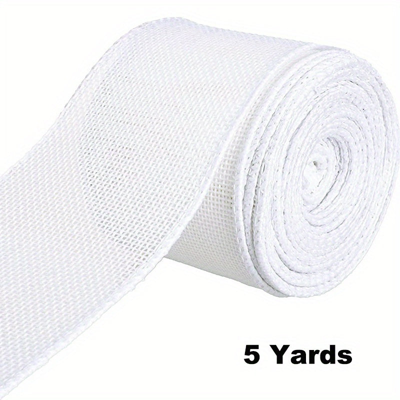 1pc Burlap Wired Ribbon Wire Ribbon Burlap Ribbon For Crafts Halloween Wreath