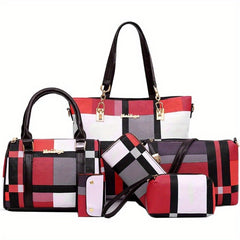 6 Pcs Womens Handbags Tote Bags Shoulder Bag Purses Satchel Bag