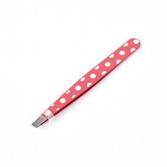 Mini Pink Dots Eyebrow Tweezers Stainless Steel Beauty Tools