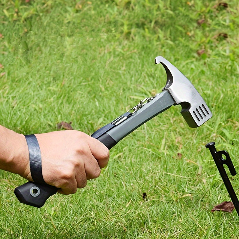 Stainless Steel Camping Hammer with Wood Handle