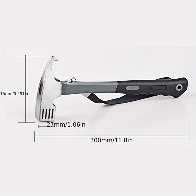 Stainless Steel Camping Hammer with Wood Handle