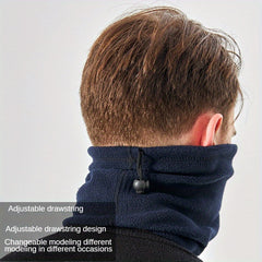 Winter Cycling Hat Mask Neck Guard Flannel Scarf