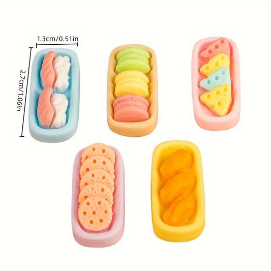 20pcs Lotus Root Slices Sticks Food Toy DIY Hair Clip Cream Glue Accessories