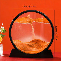 3D Moving Sand Art Picture Round Glass Deep Sea Landscape Hourglass