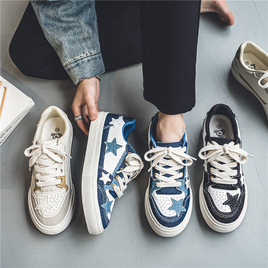 Women's Star Pattern Outdoor Sneakers Lightweight Non slip Platform Sports Shoes