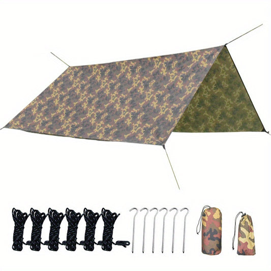 Portable Camouflage Sunshade Canopy for Camping and Beach