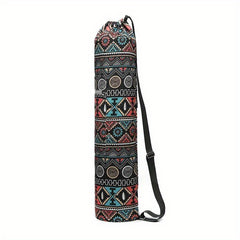 Printed Yoga Mat Storage Bag with Drawstring
