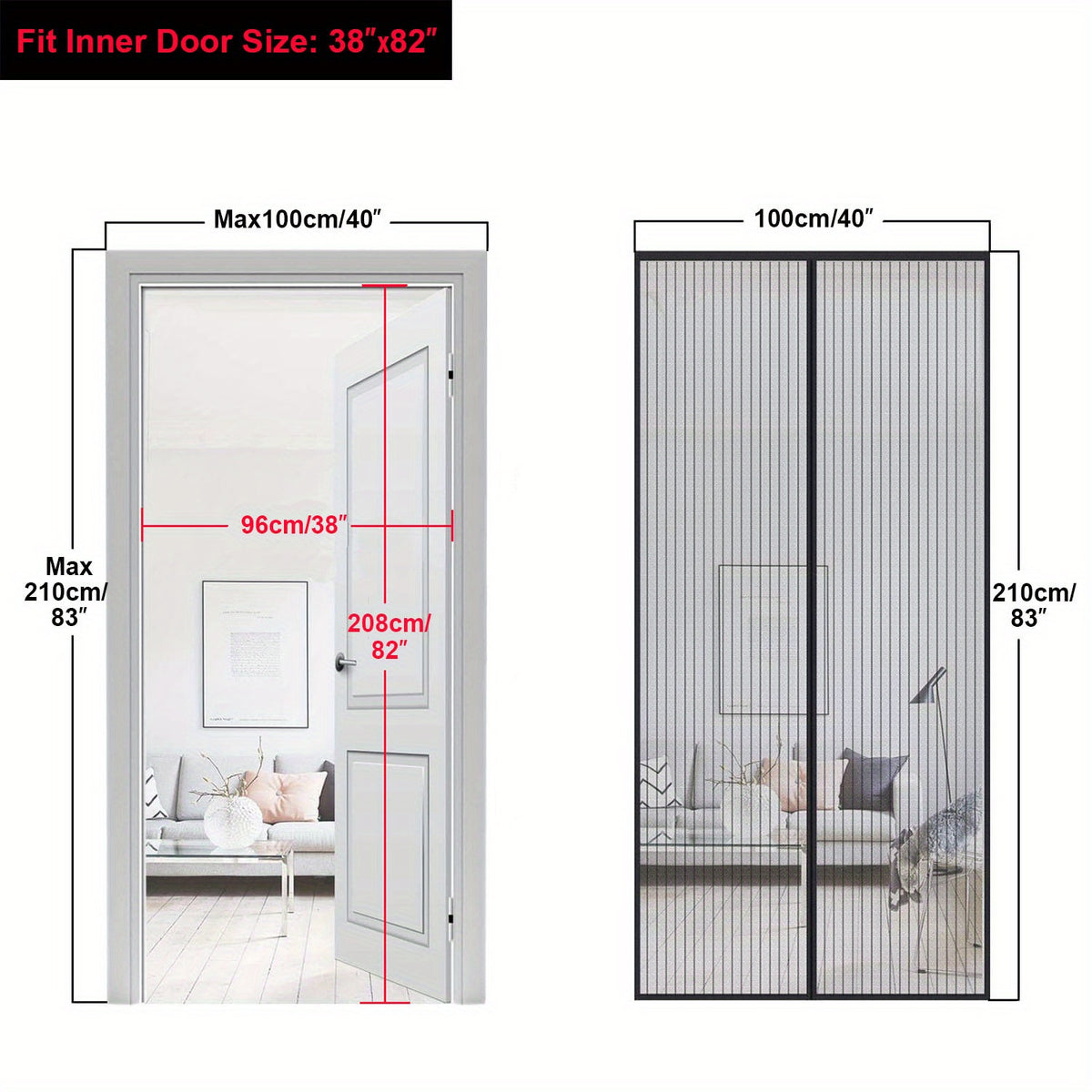 Heavy Duty Magnetic Screen Door With Pet Friendly Mesh