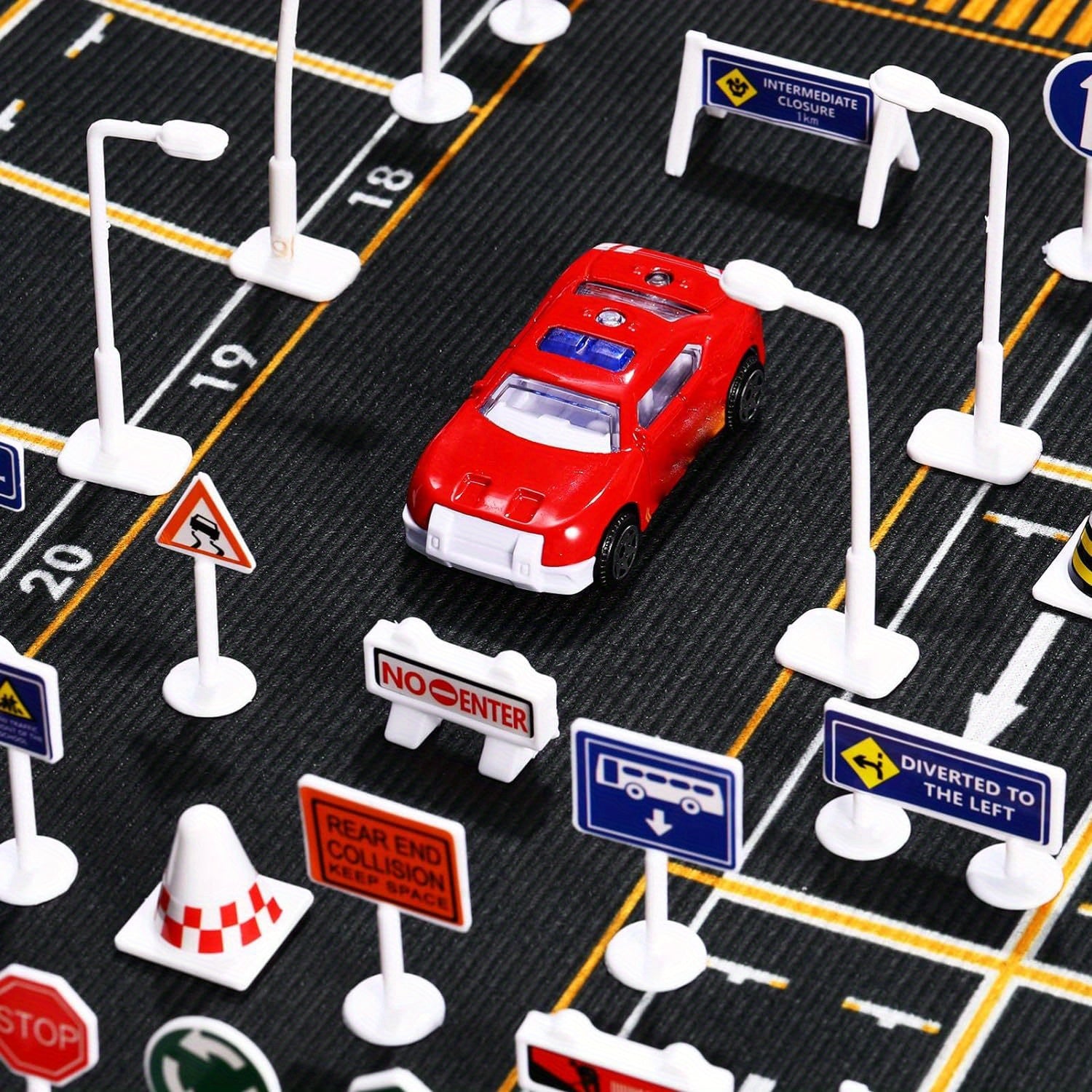 28pcs Traffic Signs Educational Toy For Traffic Car Gift