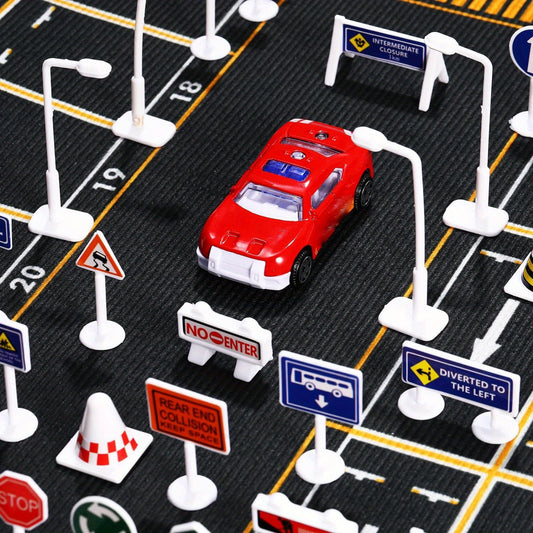 28pcs Traffic Signs Educational Toy For Traffic Car Gift