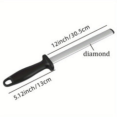 12 Inch Steel Sharpener Rod for Kitchen and Camping Use